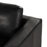 Four Hands Colt Sofa Heirloom Black Top Grain Leather Armrest