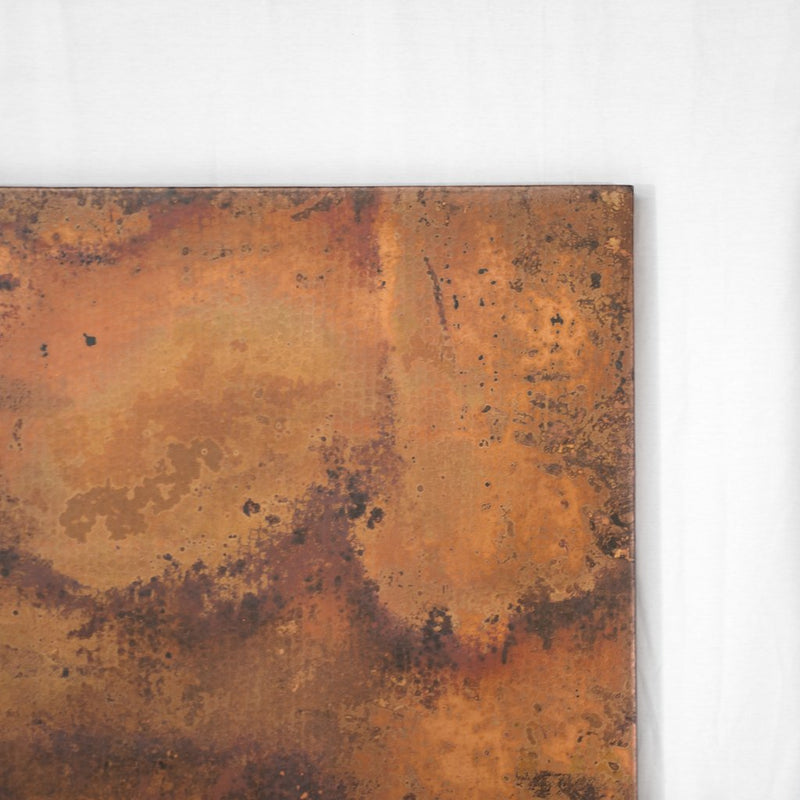 Rectangular Copper Tabletop Hammered Texture