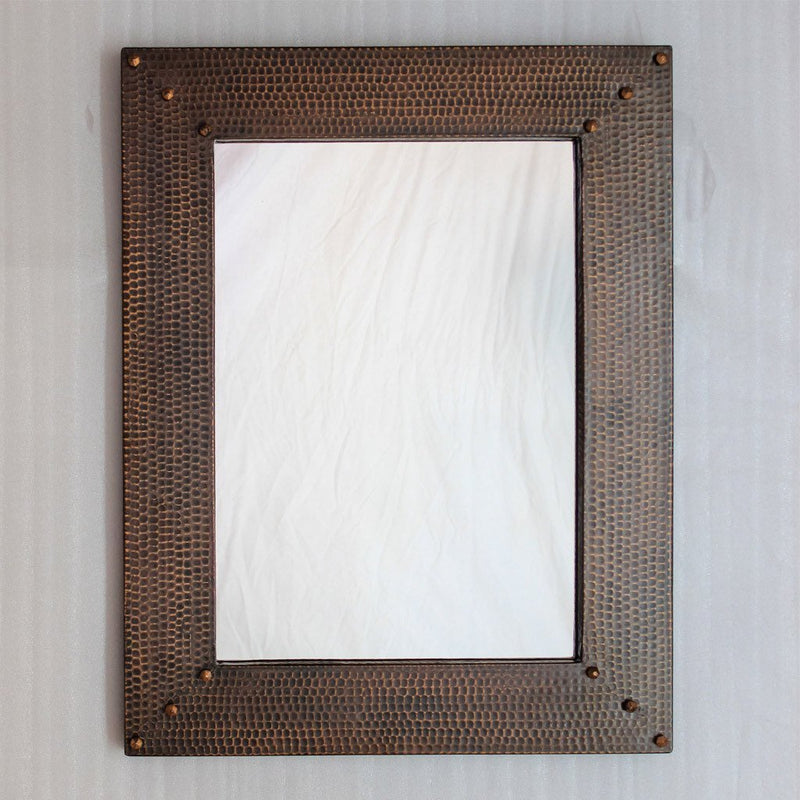 Hammered Copper framed Mirror