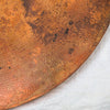 Round Hammered Copper Dining Table Top Detail