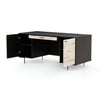 Cuzco Desk - Bleached Yukas Open Cabinets