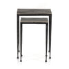 Dalston Nesting End Table Antique Nickel Side View Four Hands