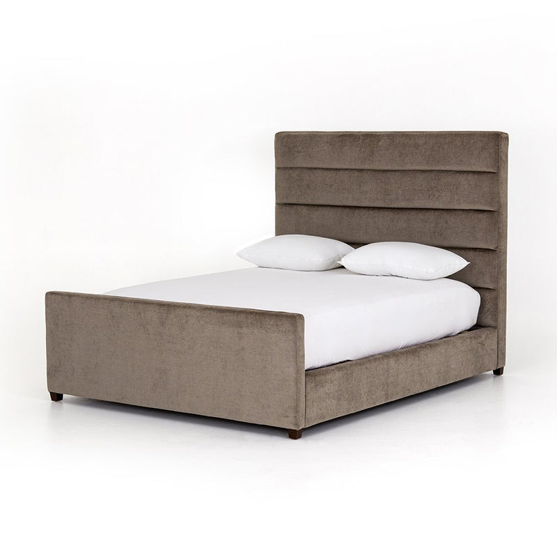 Daphne Sage Worn Velvet Bed Four Hands