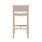 Brown teak outdoor stool