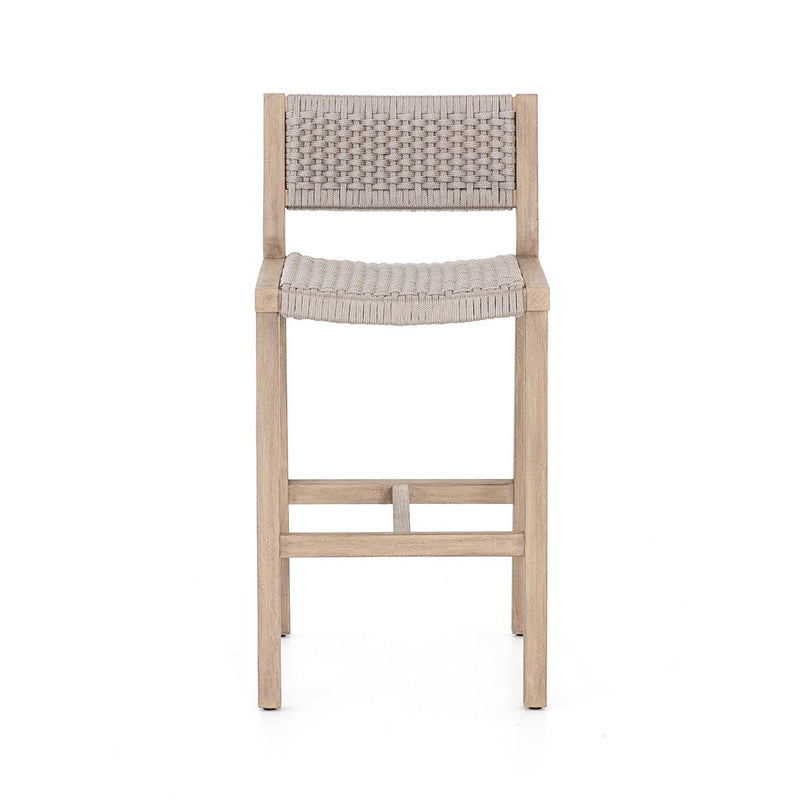 Delano Teak Outdoor Barstool - Brown JSOL-022 Four Hands