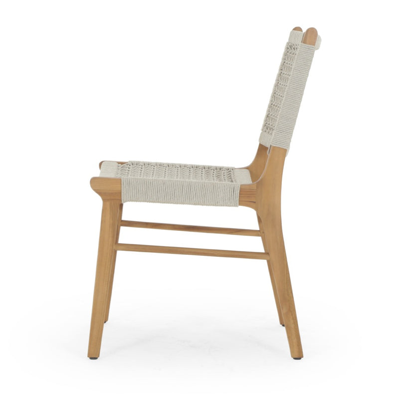 Four Hands Delmar Outdoor Dining Chair Natural Side View