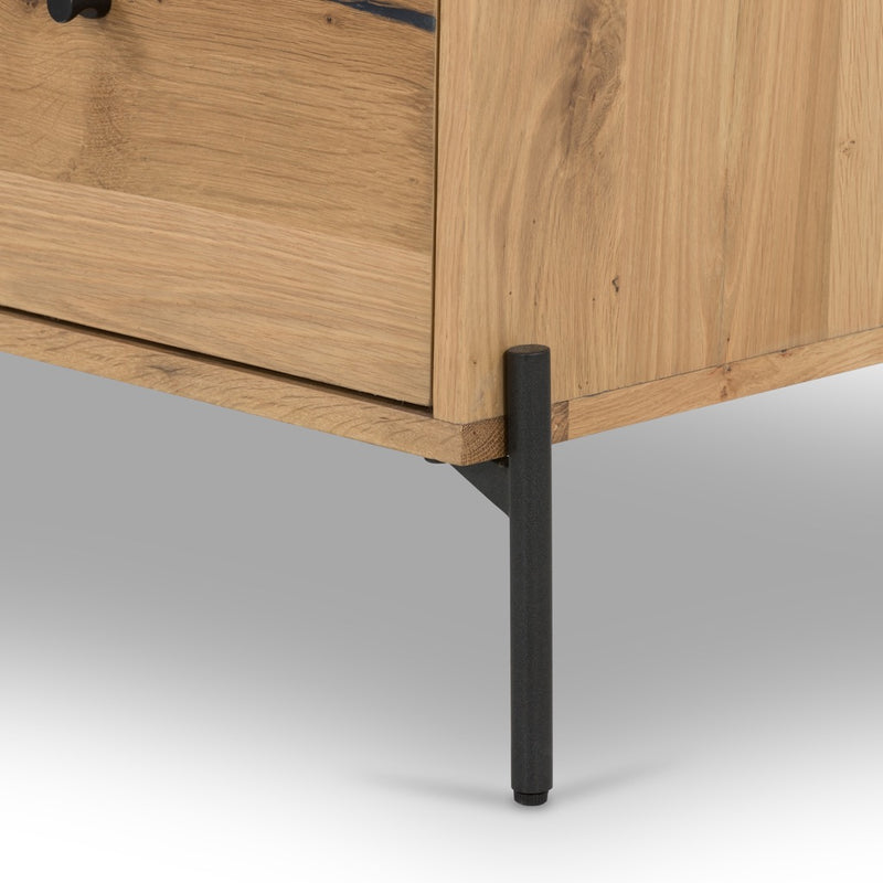 Eaton Filing Cabinet Light Oak Resin Iron Leg