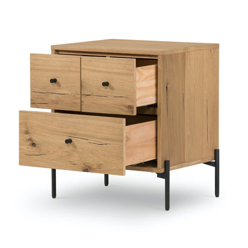 Eaton Nightstand Open Drawers