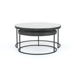 Evelyn Round Nesting Coffee Table Front View