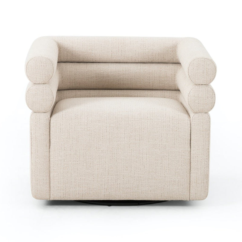 Evie Swivel Chair - Hampton Cream Front View