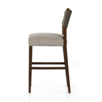 Ferris Bar Stool Nubuck Charcoal Side View Four Hands