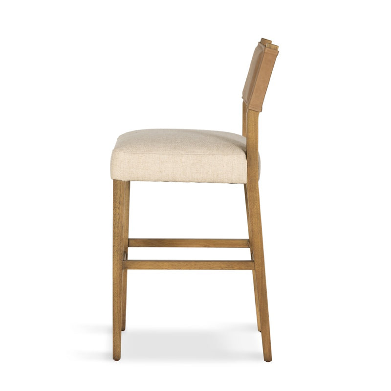 Four Hands Ferris Bar Stool Winchester Beige Side View