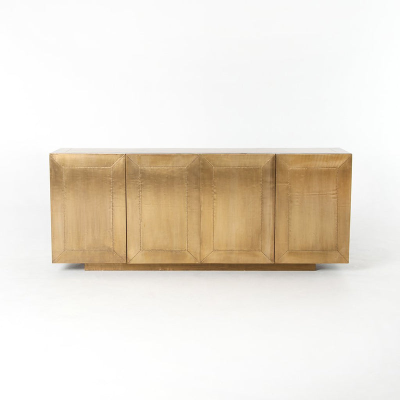 Front View Freda Aged Brass Sideboard