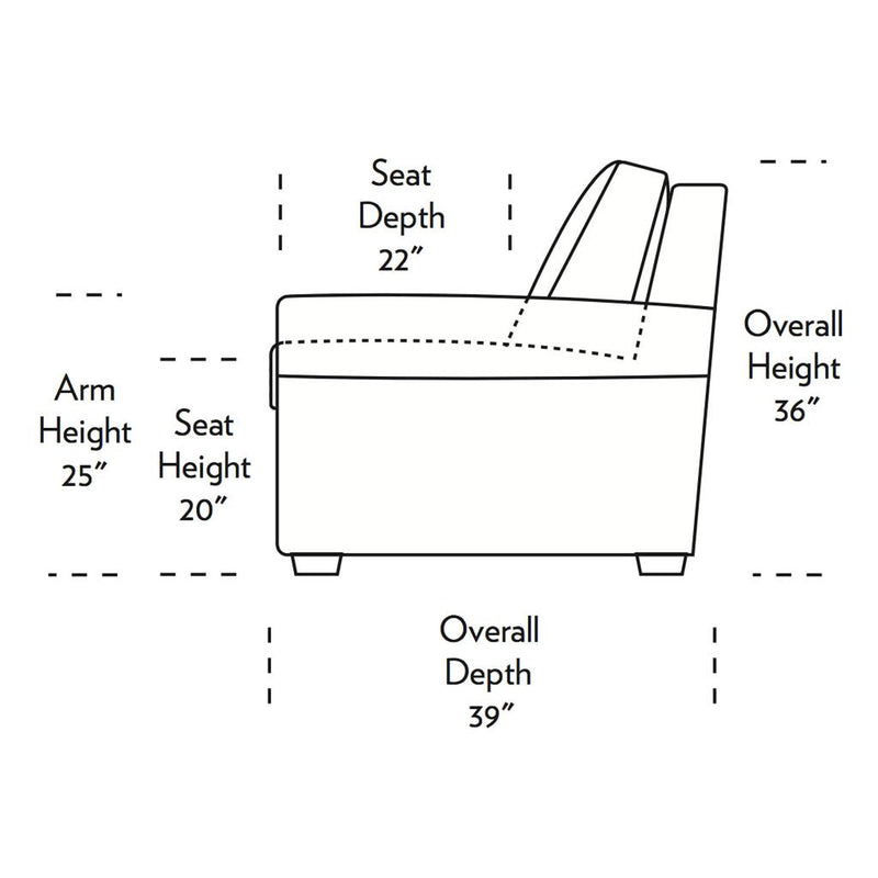 Gaines Comfort Sleeper Sofa Side Dimensions