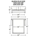 Gaines Queen Plus Size Comfort Sleeper Sofa