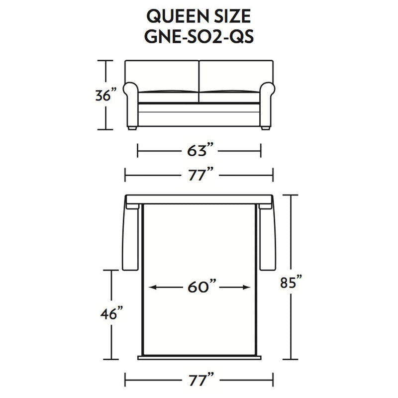 Gaines Queen Size Comfort Sleeper Sofa