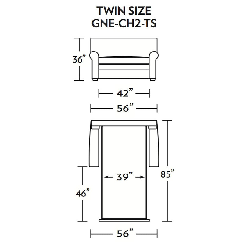 Gaines Twin Size Comfort Sleeper Sofa