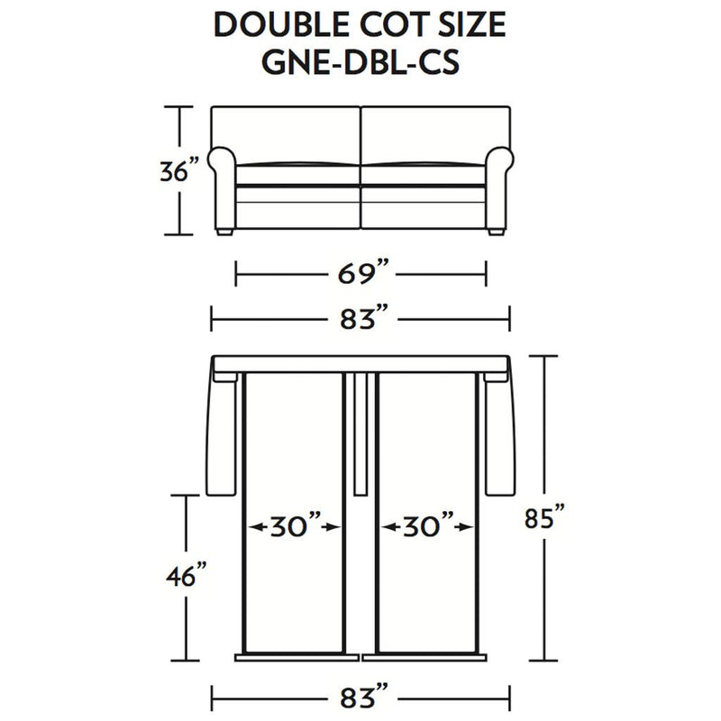 Gaines Double Cot Size Comfort Sleeper Sofa