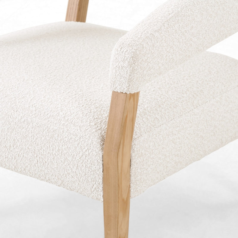 Four Hands Gary Club Chair Knoll Natural Blonde Ash Armrest