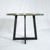 Graysill Round Copper Dining Table Side View