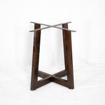 Graysill Dining Table Base - Antique Iron Rust Finish - Back View