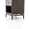 Greta Oak Nightstand Grey