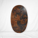 Copper Oval Tabletop - Hammered Dark Natural Finish - Artesanos