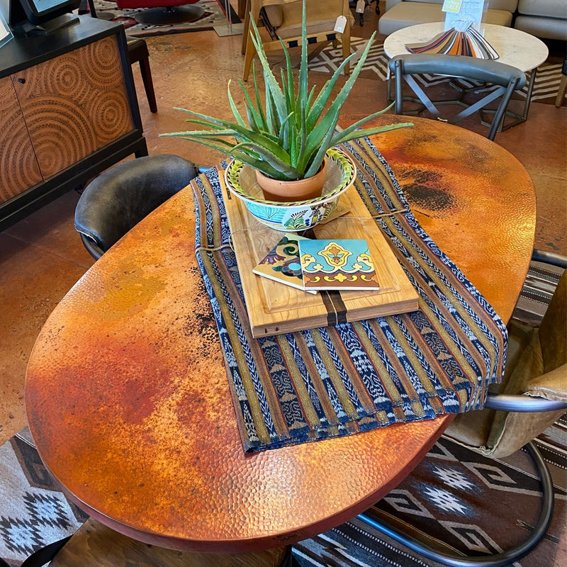 Oval Copper Table Natural Finish