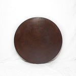 Round Copper tabletop Dark brown Copper