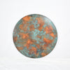 Hammered Copper Round Tabletop - Verde Medley -Unique Patina