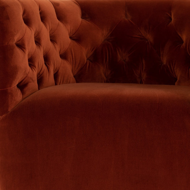 Tufted Velvet Swivel Chair