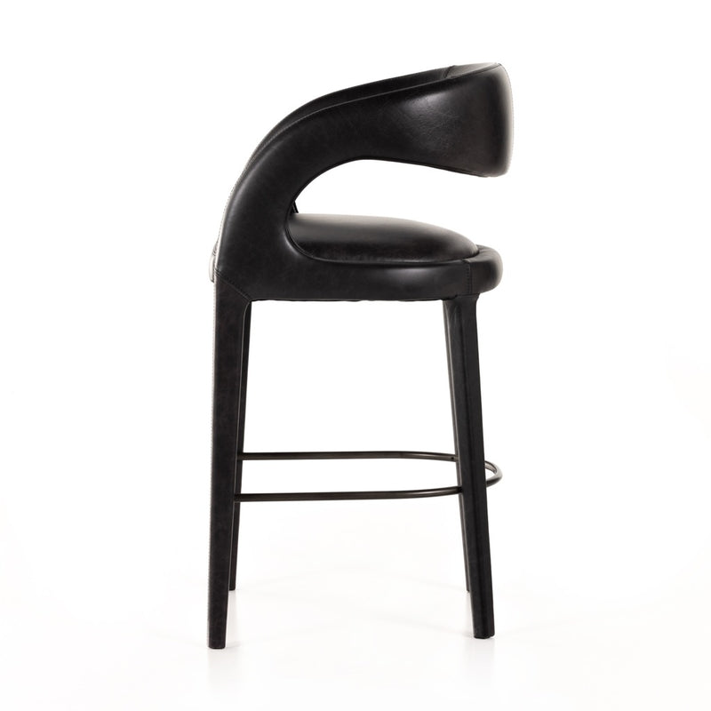 230067-010 Hawkins Bar Stool Sonoma Black Side View