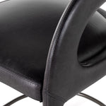 Hawkins Counter Stool Sonoma Black Leather Armrest 230067-016
