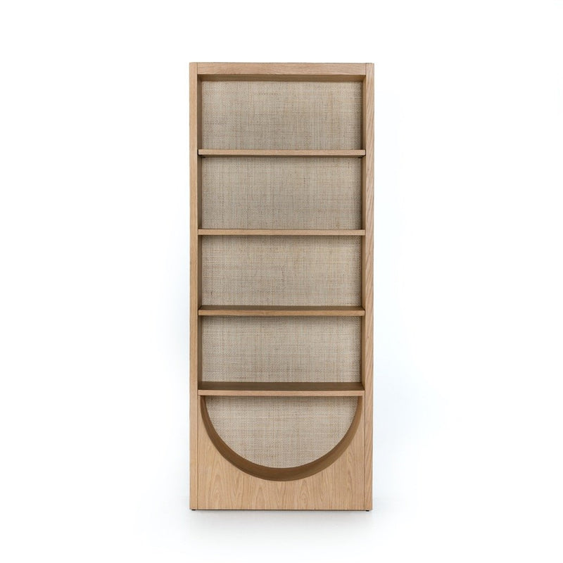 Higgs Bookcase - Honey Oak Veneer Front View