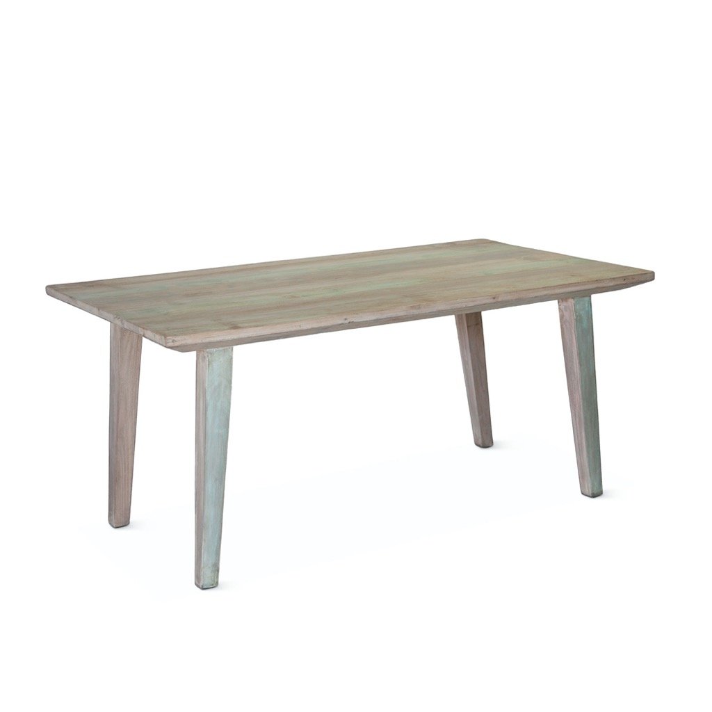 Ibiza Reclaimed Wood Dining Table angled view