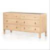 Isador 6 Drawer Dresser - Dry Wash Poplar angled view