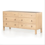 Isador 6 Drawer Dresser - Dry Wash Poplar angled view