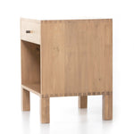 Isador Nightstand dry wash poplar angled view