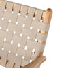 Jevon Outdoor Chair Beige Strap Webbing Backrest