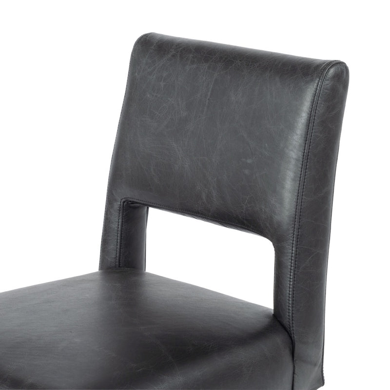 Black Leather Dining Chair