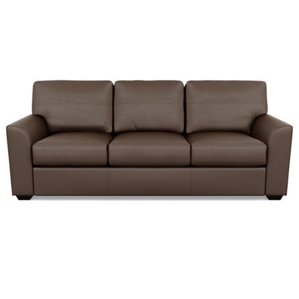 Kaden Leather Three Seat Sofa by American Leather Bali Brandy