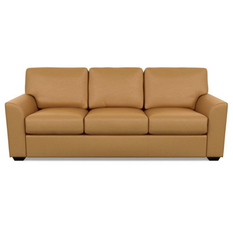 Kaden Leather Three Seat Sofa by American Leather Bali Butterscotch