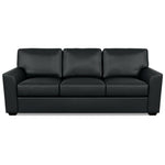 Kaden Leather Three Seat Sofa by American Leather Capri Onyx