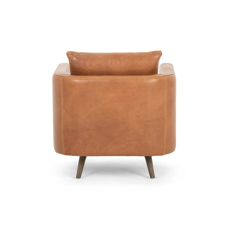 Tan Leather Swivel Chair