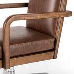 Lacey Desk Chair Sienna Brown Solid Beech Armrest Four Hands