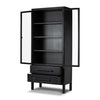 Laker Cabinet Black Oak Open Drawers and Doors 232357-002
