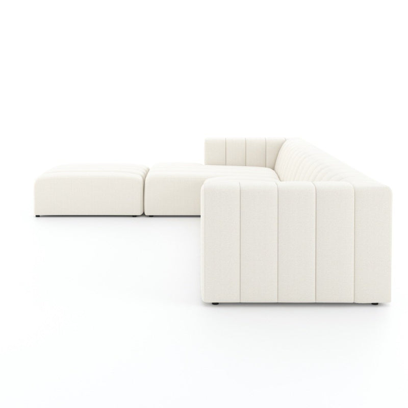 Langham Channeled 4-Piece Sectional Fayette Cloud