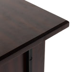 Four Hands Lauren Desk Warm Brown Acacia Top Right Corner Detail