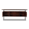 Four Hands Lauren Desk Warm Brown Acacia Open Drawers