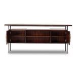 Four Hands Lauren Desk Warm Brown Acacia Open Drawers